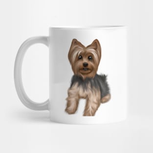 Cute Yorkshire Terrier Drawing Mug